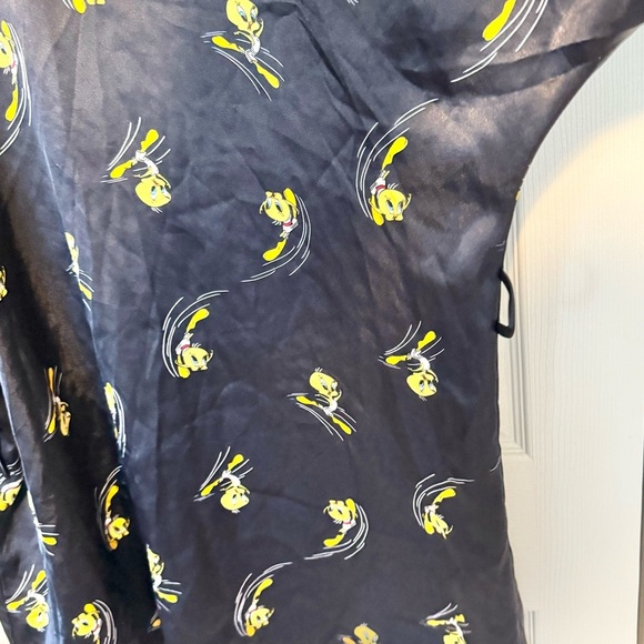 Vintage Looney Tunes Tweety sports jumping silky robe - NO RIBBON TIE M/L - Picture 2 of 5